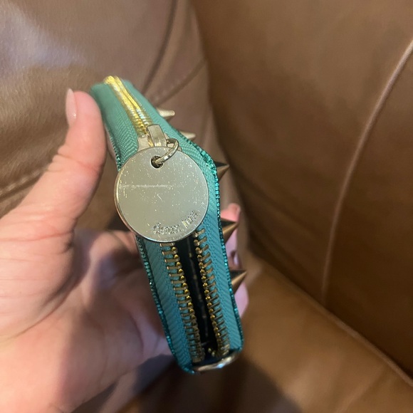 Deux Lux Blue and Gold Studded Wallet - Picture 7 of 7